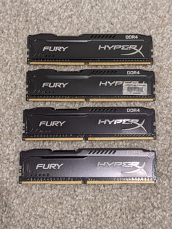 Kingston HyperX Fury 16GB (4 x 4GB) DDR4 2133MHz  CL14 Memory
