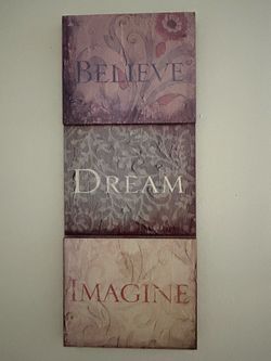 Believe Dream Imagine 3-Panel Wall Art