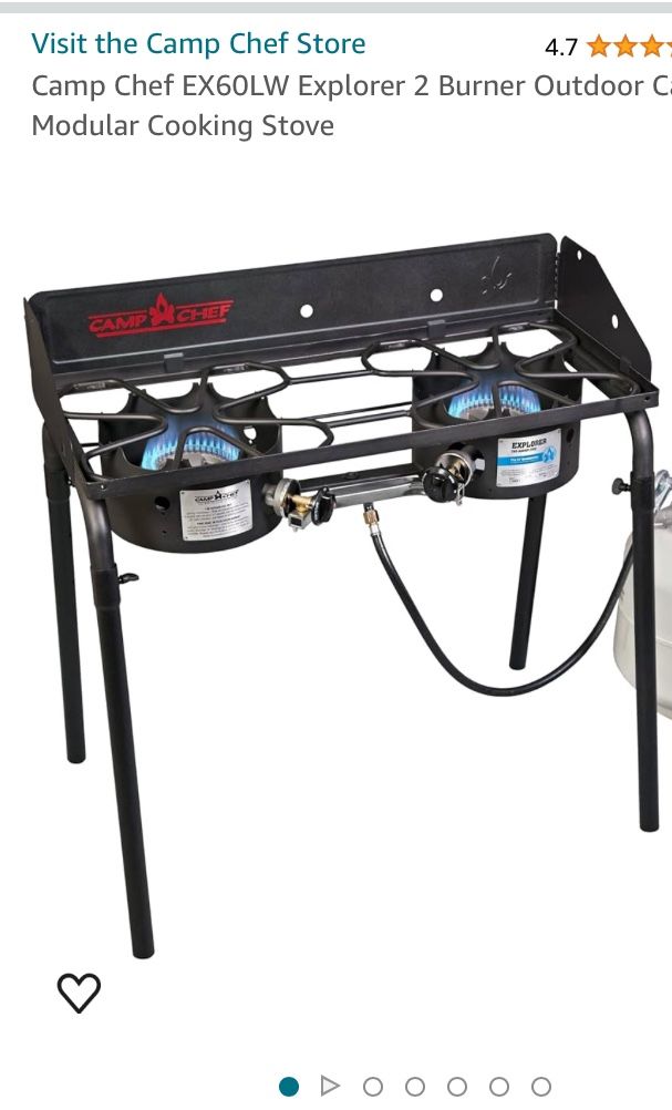 Camp Chef EX60LW Explorer 2 Burner Outdoor Camping Modular Cooking Stove