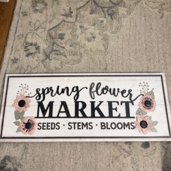 Spring Flower Market Sign