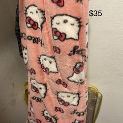 Hello Kitty Pink Faux Fur Blanket!