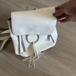 Cute White Backpack Purse