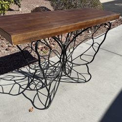 Luxenhome Console Table - Butterfly Frame