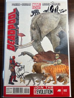 Marvel Comics / Comic Books Deadpool 2 signed & remarked