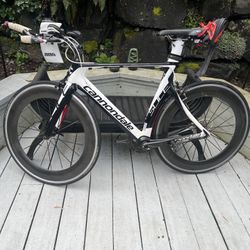 Cannondale Slice 5 56cm Triathlon Bike White/black/red