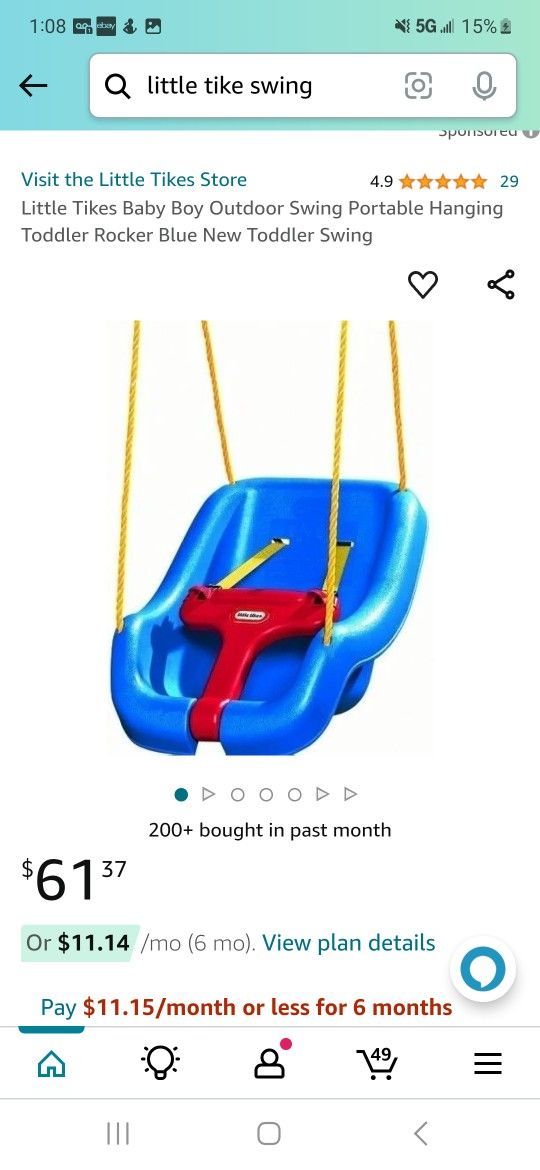 Little Tikes Swing 