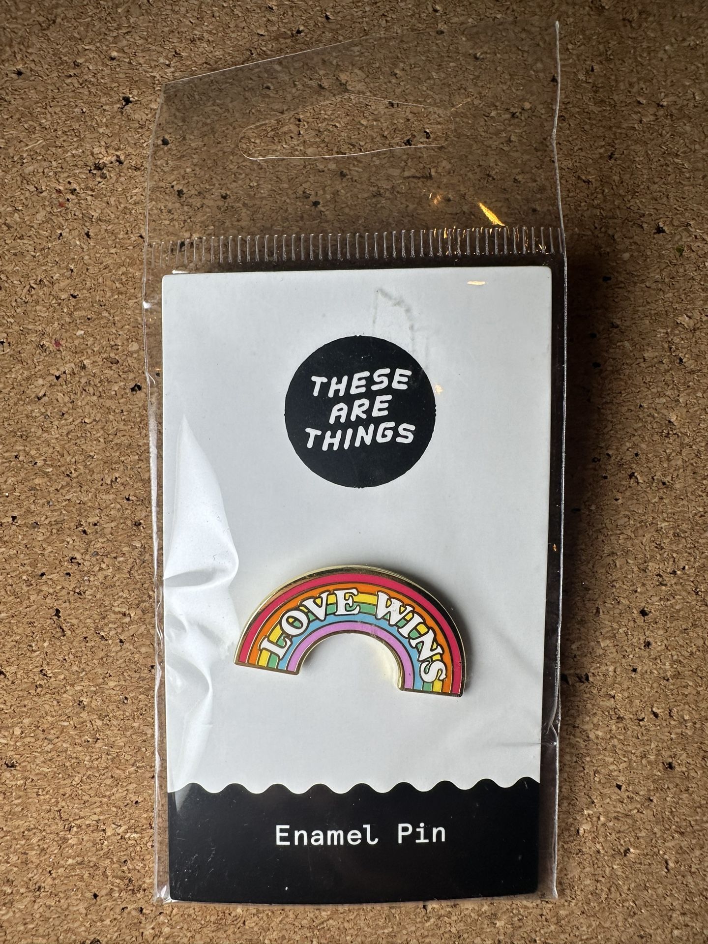 These Are Things Enamel Pin Love Wins Rainbow. New. In Packaging
