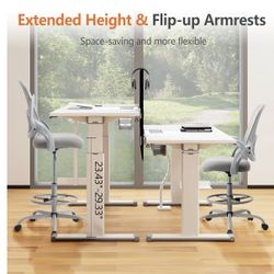 Drafting Chair for Standing Desk, Counter Height Adjustable