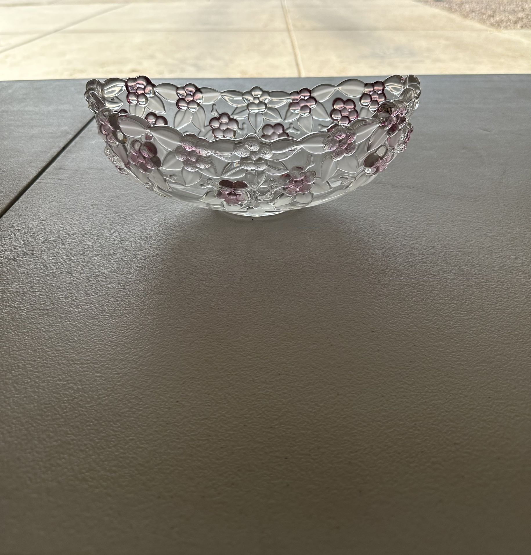 Mikasa 1990’s Carmen Rose/Carmen Satin Crystal Bowl!!