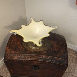 Nice Hand Blown Murano Glass Piece Yellow