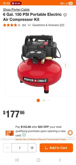 Firm Price๐ 6 Gal. 150 PSI Portable Electric Pancake Air Compressor/ Precio Firme๐