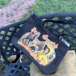 Vintage Retro Cowgirl Pin-Up Shoulder Tote 