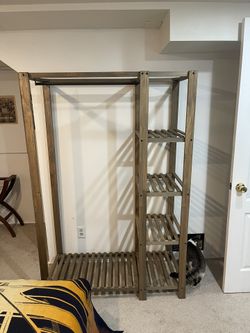 Wooden Clothing Rack 