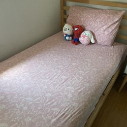 Single Bed With Base And Bed Frame 