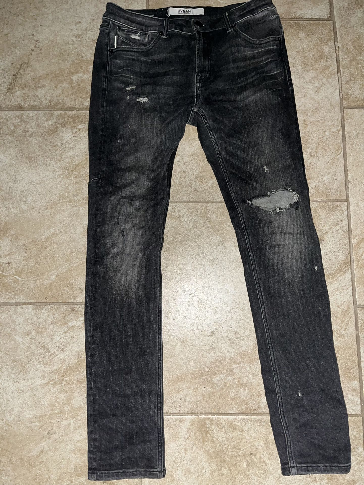 Hvman Designer Ripped Skinny Jeans