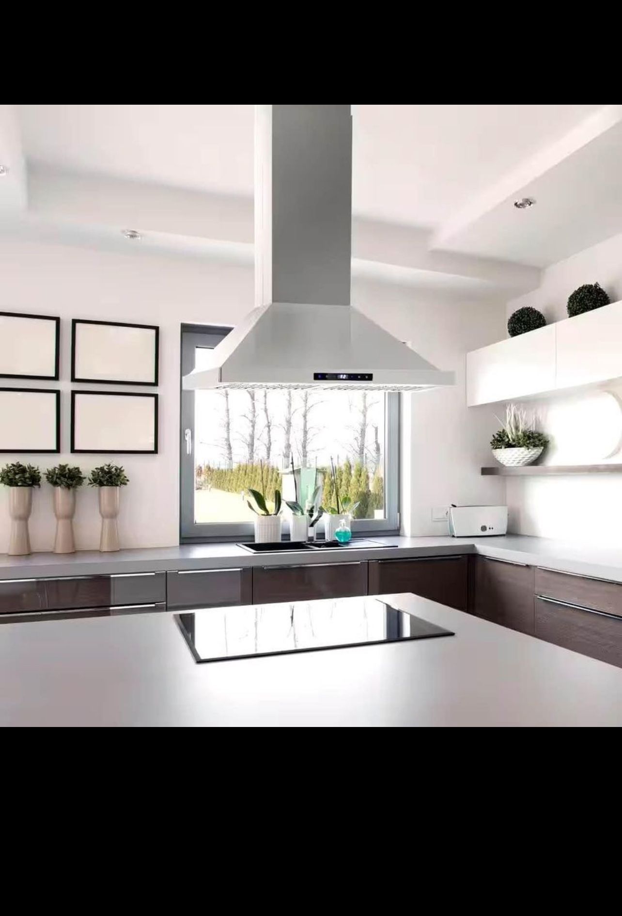 30 in. 380 CFM Ducted Island Range Hood with LED Lighting in Stainless Steel brand New in the Box