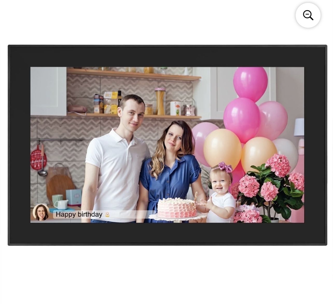 SBUSFGT Frameo 15.6" Wifi Digital Picture Frame with Smart Touch Screen, 32GB Storage, Share Photos & Videos via App for Birthday Christmas