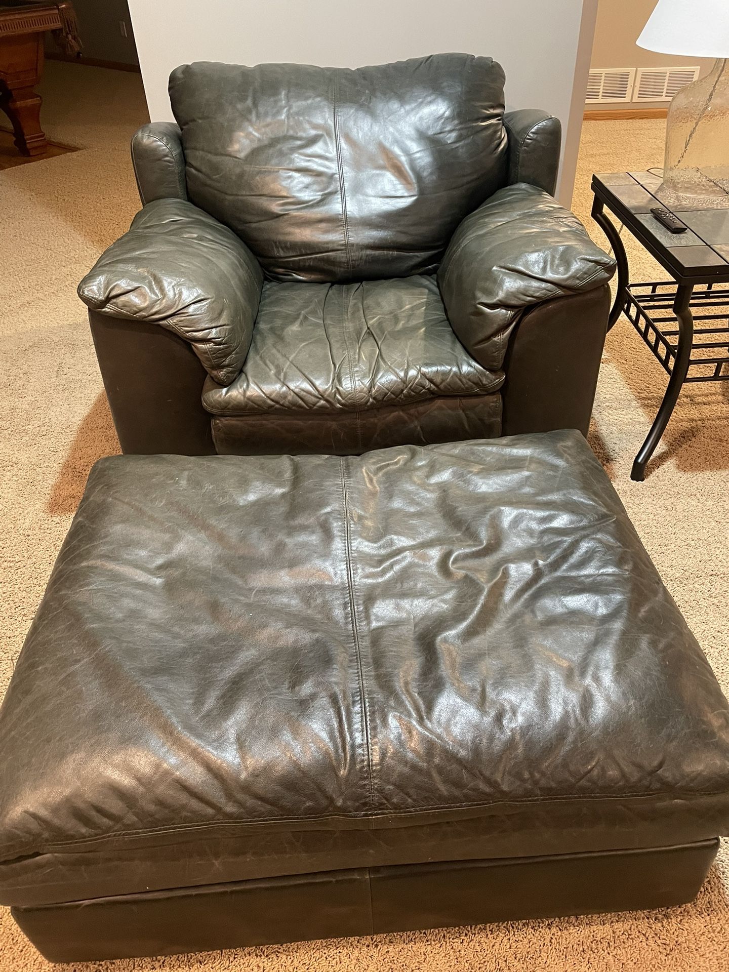 Hunter Green Sofa, Love Seat, Chair And Ottoman