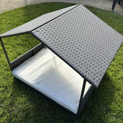Dog Bed House Rattan Style