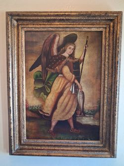 Oil painting of archangel Rafael