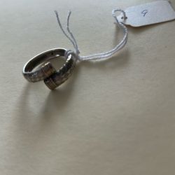 .925 Sterling Silver Spoon Like Ring Size 9