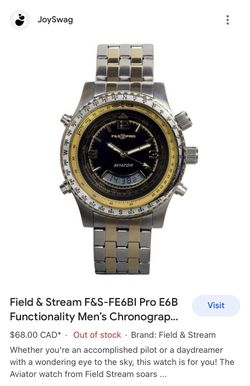 Field Stream Aviator Watch Japan Movement for Sale in Oceanside CA OfferUp