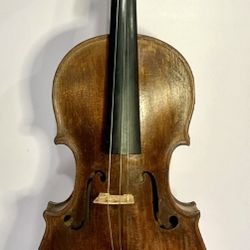 Antique Old Violin Joseph Guarnerius Labeled S. Theresiae Flamed Back For Repair