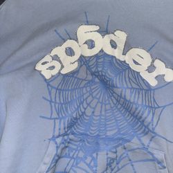 Sp5der Rhinestone Blue Hoodue