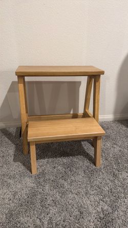 step stool with a fold-out step