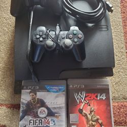 PS3 with games and controlers