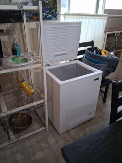 White Chest Freezer Small Compact