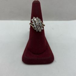 14k Cluster Ring