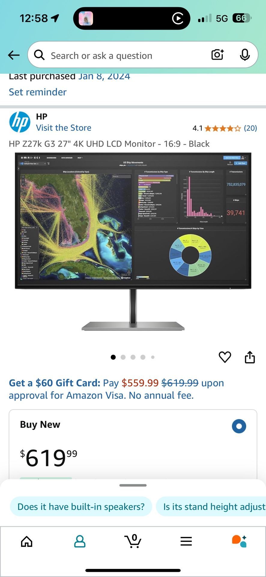 HP Z27k 4k USB C Business Monitor (dark edge issue without warranty)