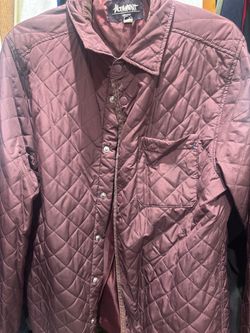 Burgundy Quilted Jacket