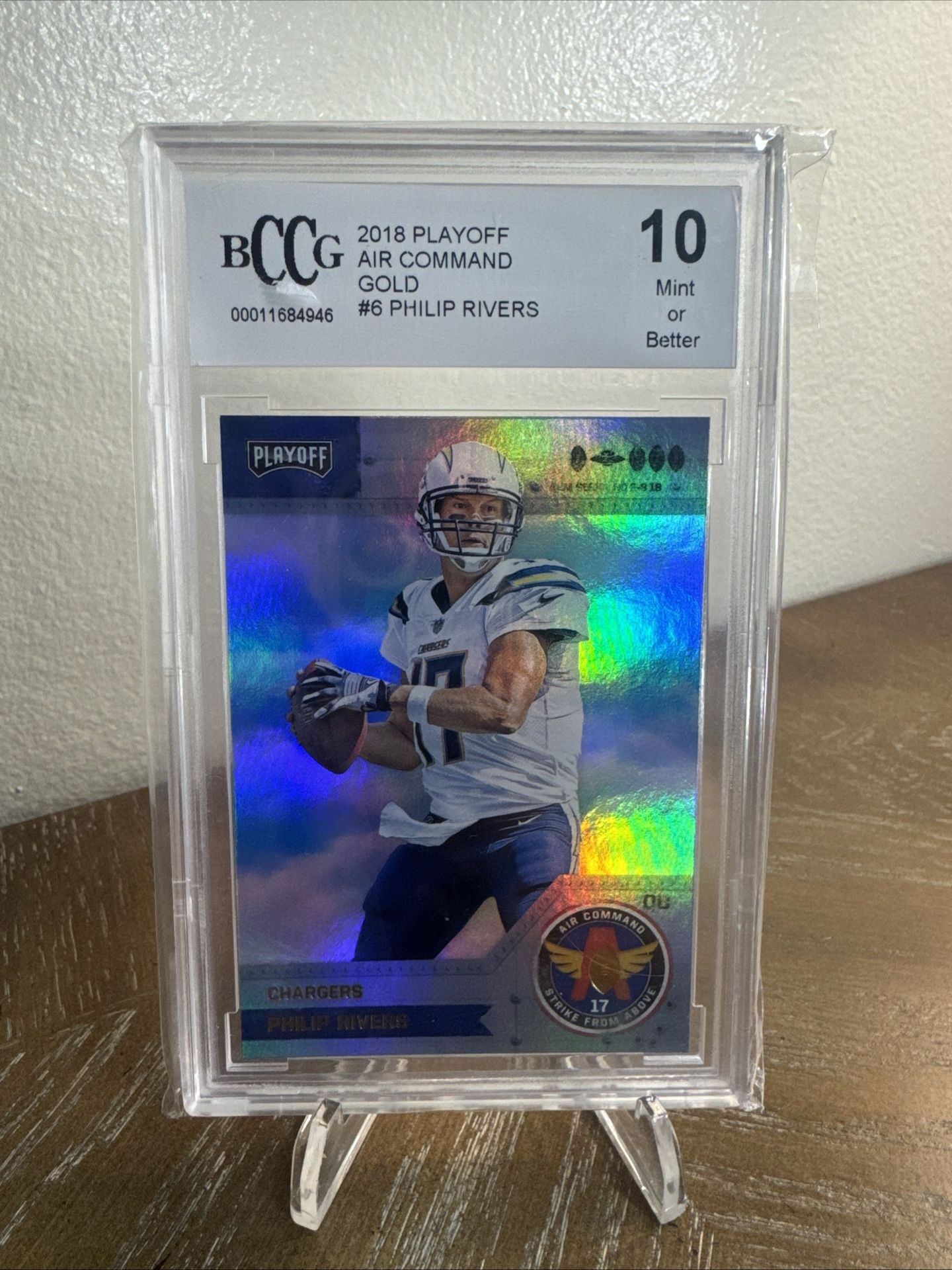 Philip Rivers 2018 Playoff Air Command BCCG 10 mint
