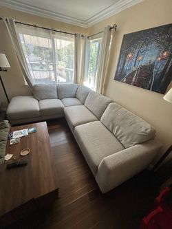 Living Spaces L-shaped Sectional Sofa