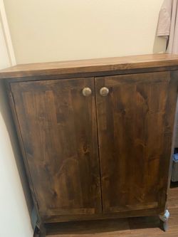Solid wood bookcase/storage with doors