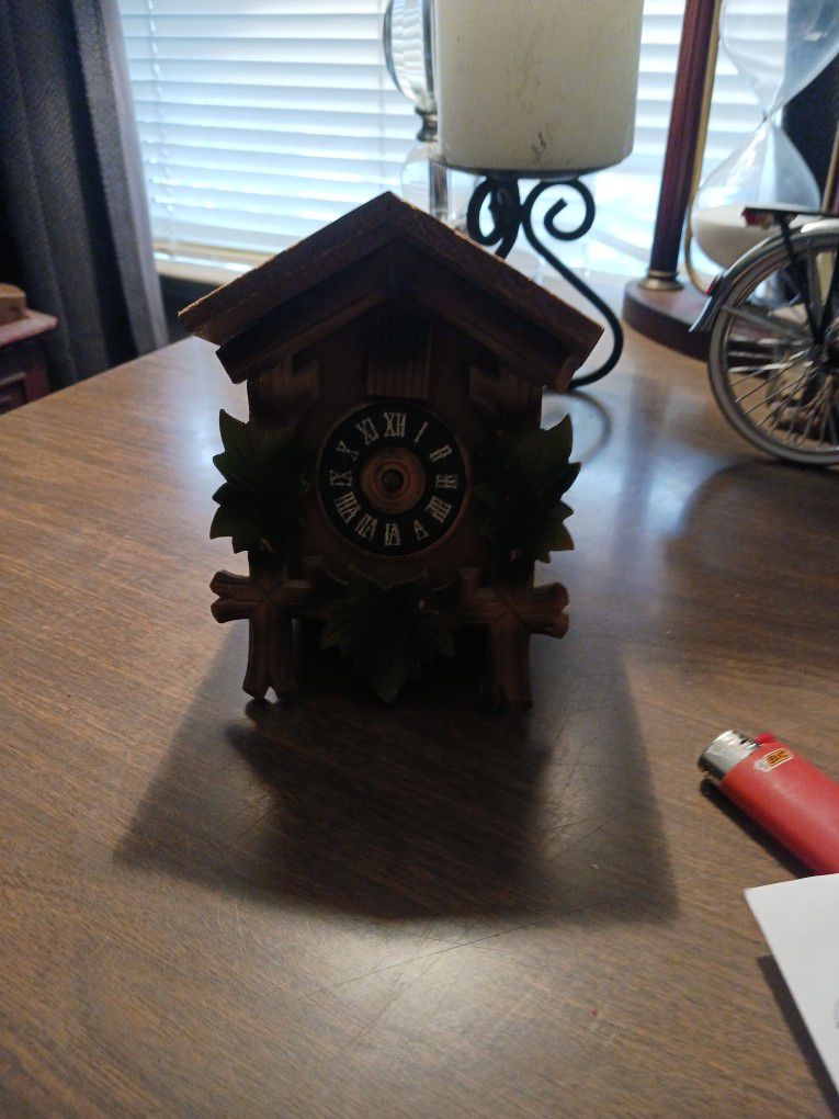Antique Regula black Forest West Germany Wood Clock