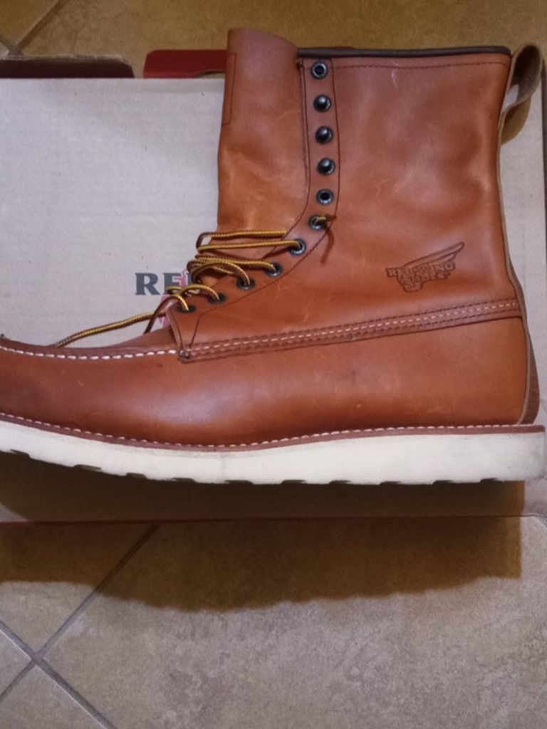 RED WING BOOTS  MOC TOE size 13   paid $362.00 BRAND NEW  I WANT $250