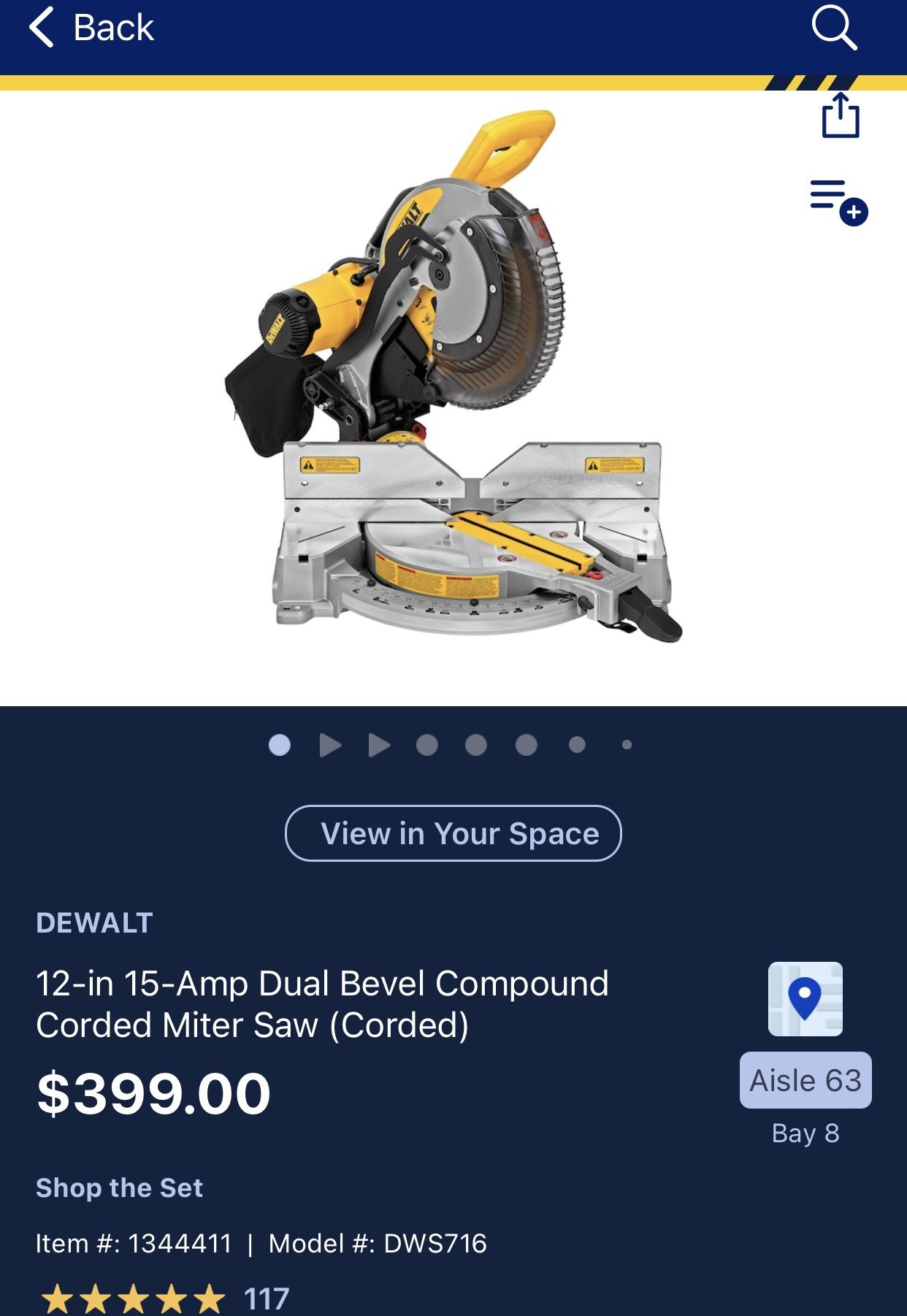 Dewalt Corded Miter Saw 12 Inch