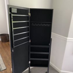 Jewelry Armoire With Mirror and Lights 