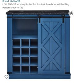 37” In Buffet Bar Cabinet 