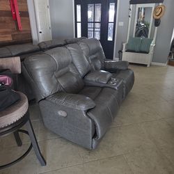 AFW Reclining Couch and Loveseat Grey