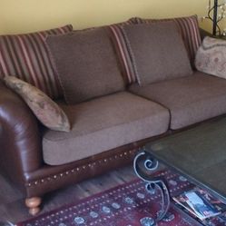 Sofa Leather Handcraft Beautiful Vintage