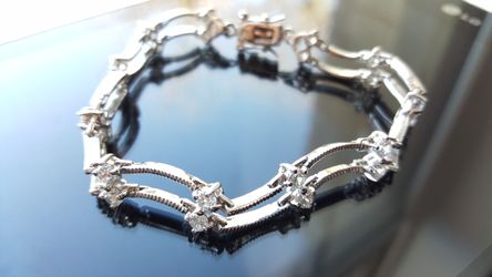 Silvertone Crystal Bracelet