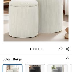 Beige Ottoman (2 Piece)