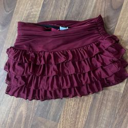 Burgundy, Mini Skirt Size Extra Small Brand New Coachella Vibes!