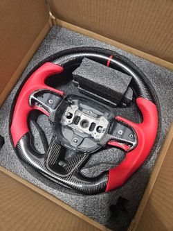 BRAND NEW 2015-2025 Dodge Challenger Charger Real Carbon Fiber Steering Wheel