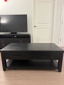 Black top lift coffee table