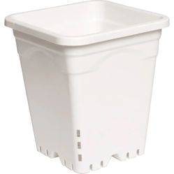 Active Aqua 9″ x 9″ Square White Pot, 10″ Tall, case of 24 (HG9X9SW)